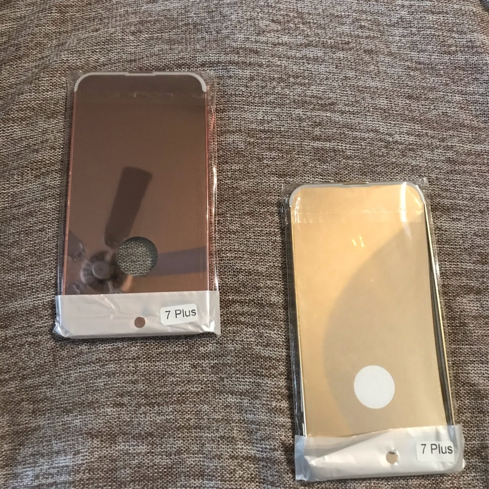 IPhone 7 Plus Rosegold and Gold phone cases
